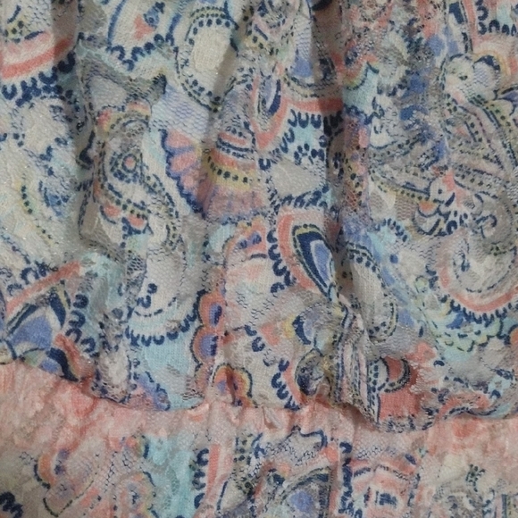 Love Reign Pink and Blue Paisley Kids Dress - Picture 4 of 5